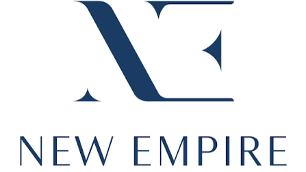 New Empire logo with stylized 'NE' and text underneath.