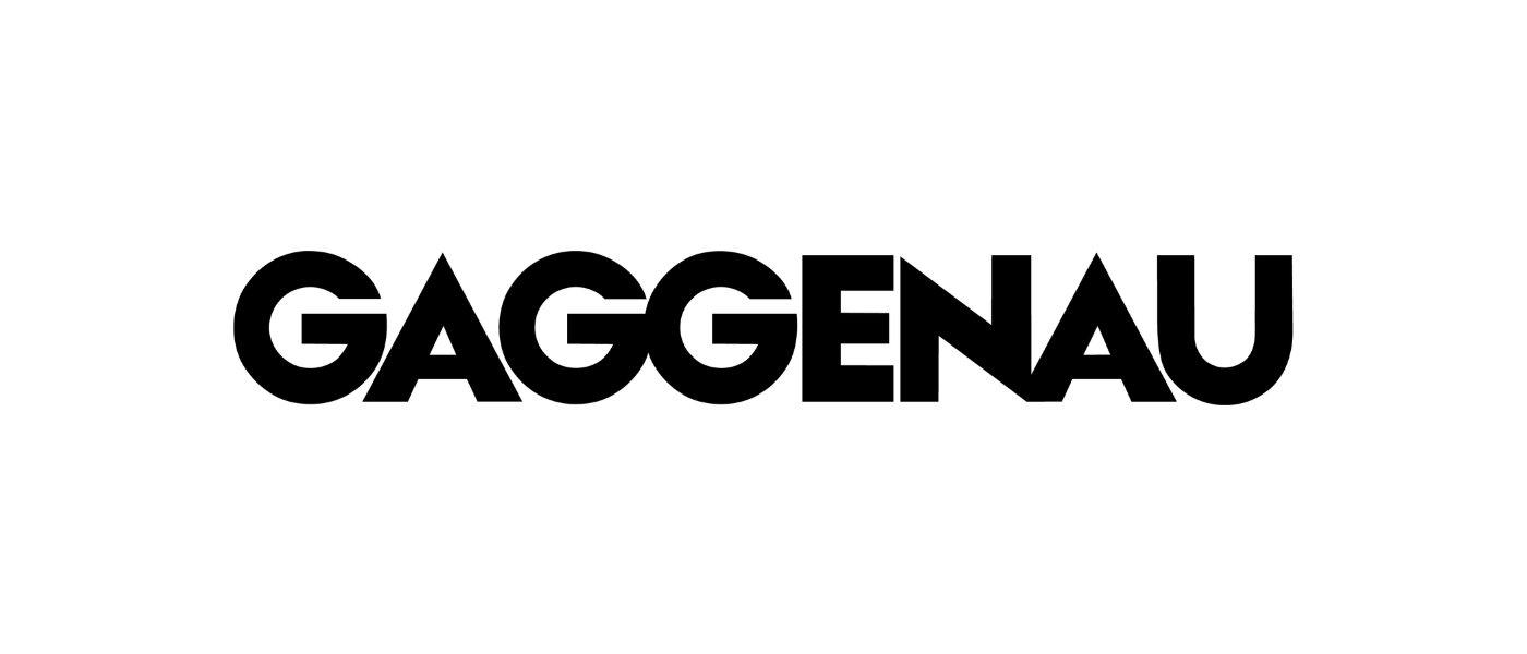 Bold black text reading GAGGENAU on a white background.