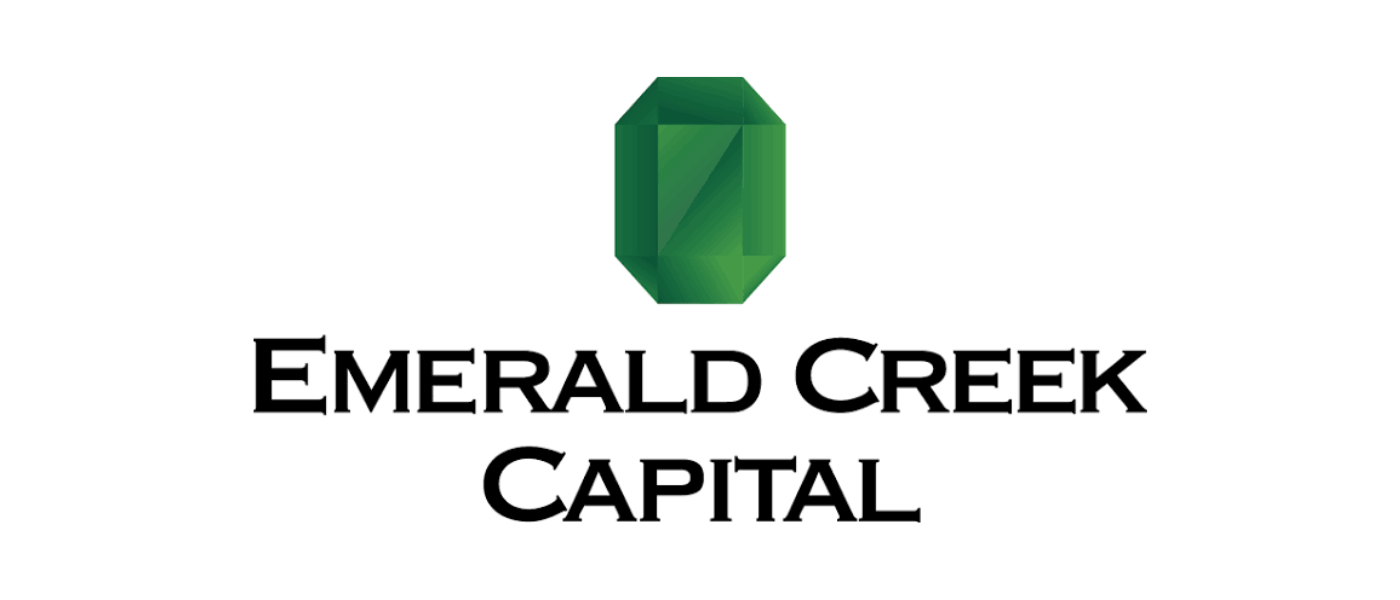 A green gem icon above the words "Emerald Creek Capital" in bold black text.
