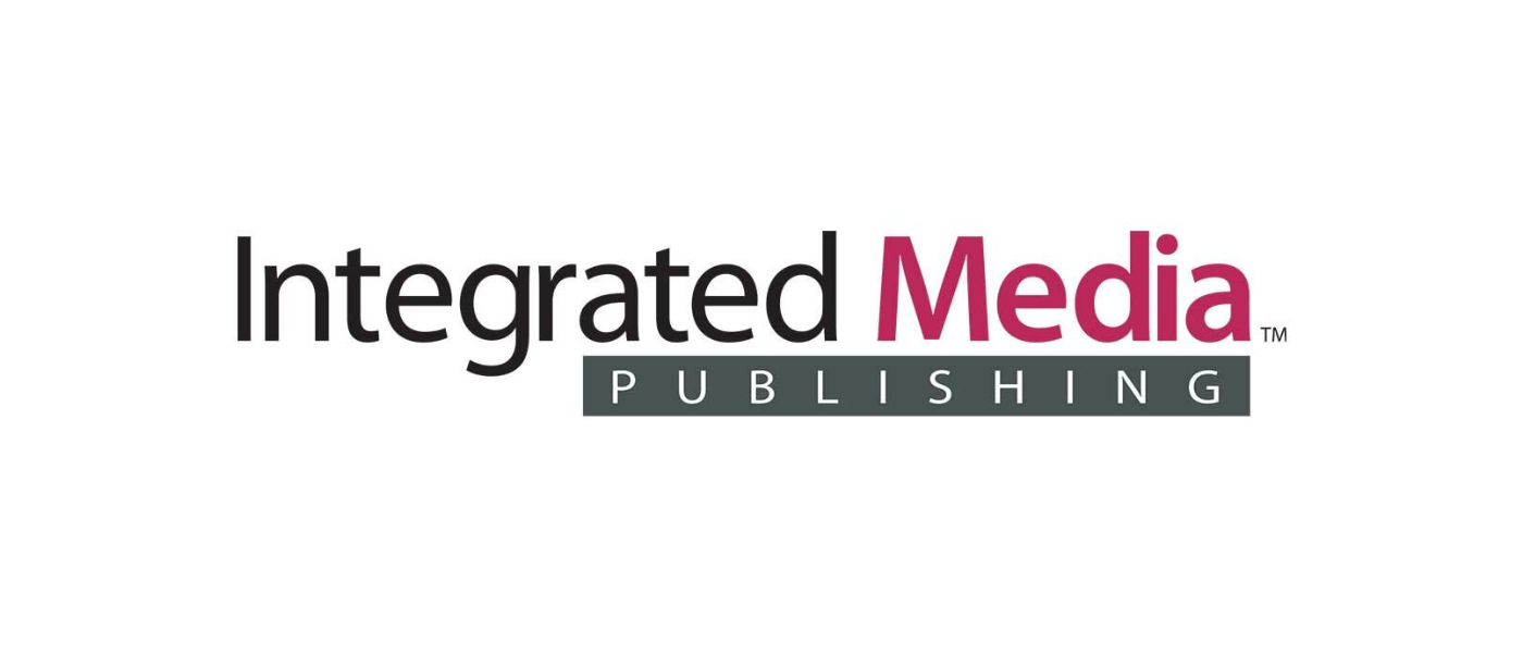 Logo of Integrated Media Publishing with black, pink, and gray text on a white background.