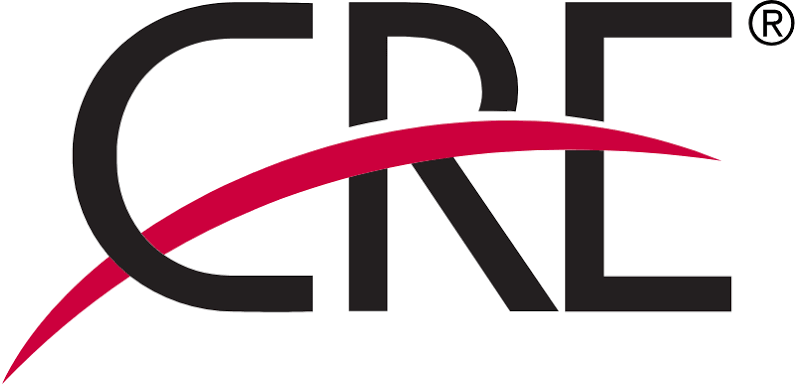 A logo with the letters C R L in black, featuring a red swoosh passing through the letters.