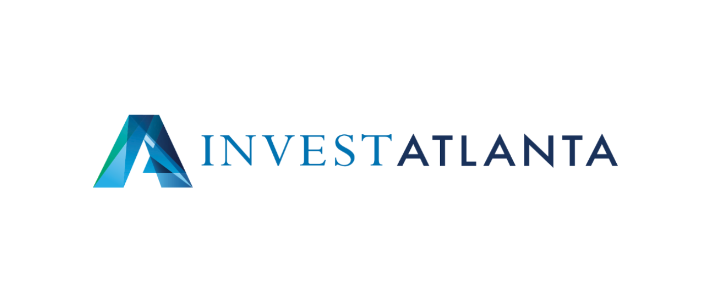 Invest Atlanta logo with a stylized 'A' in shades of blue and green next to the text 'Invest Atlanta' in blue on a white background.