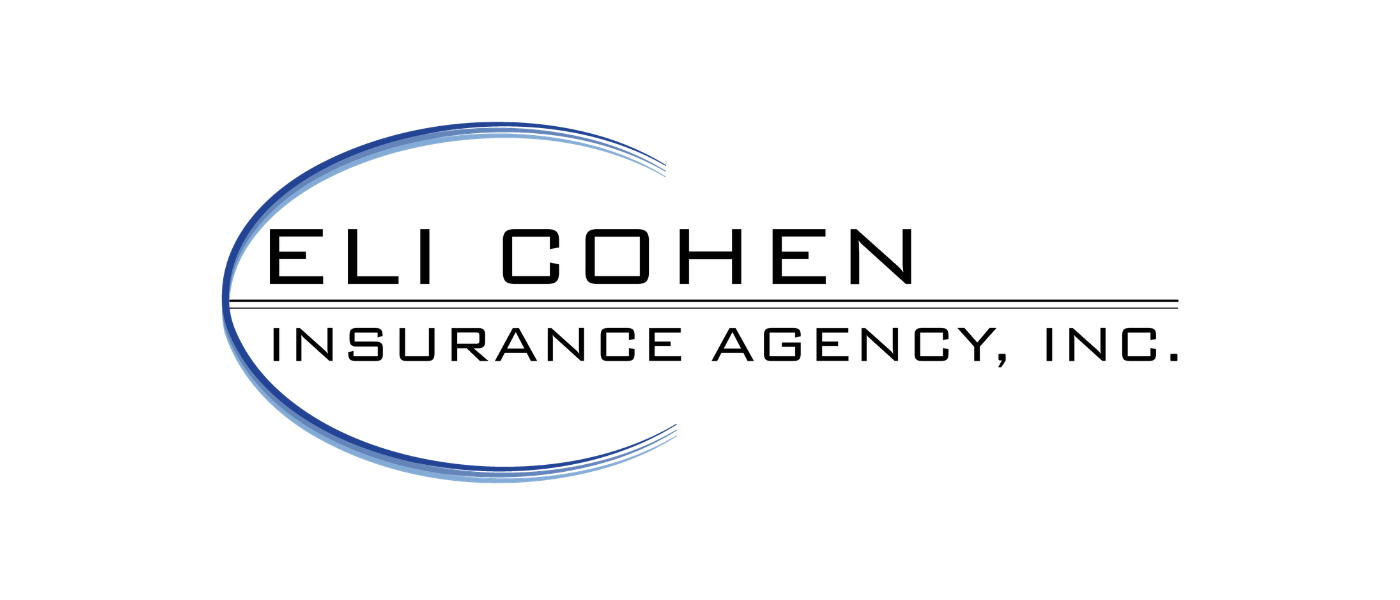 Logo of Eli Cohen Insurance Agency, Inc., with text and blue swirl design.