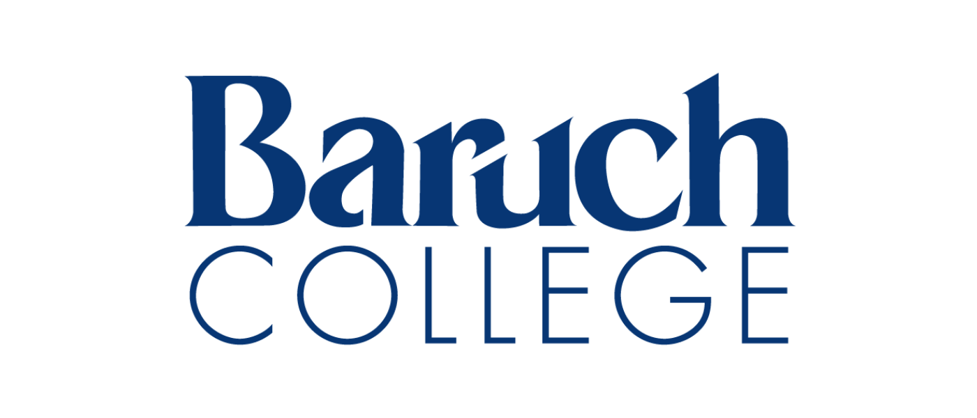 Logo of Baruch College with the name in blue text on a white background.