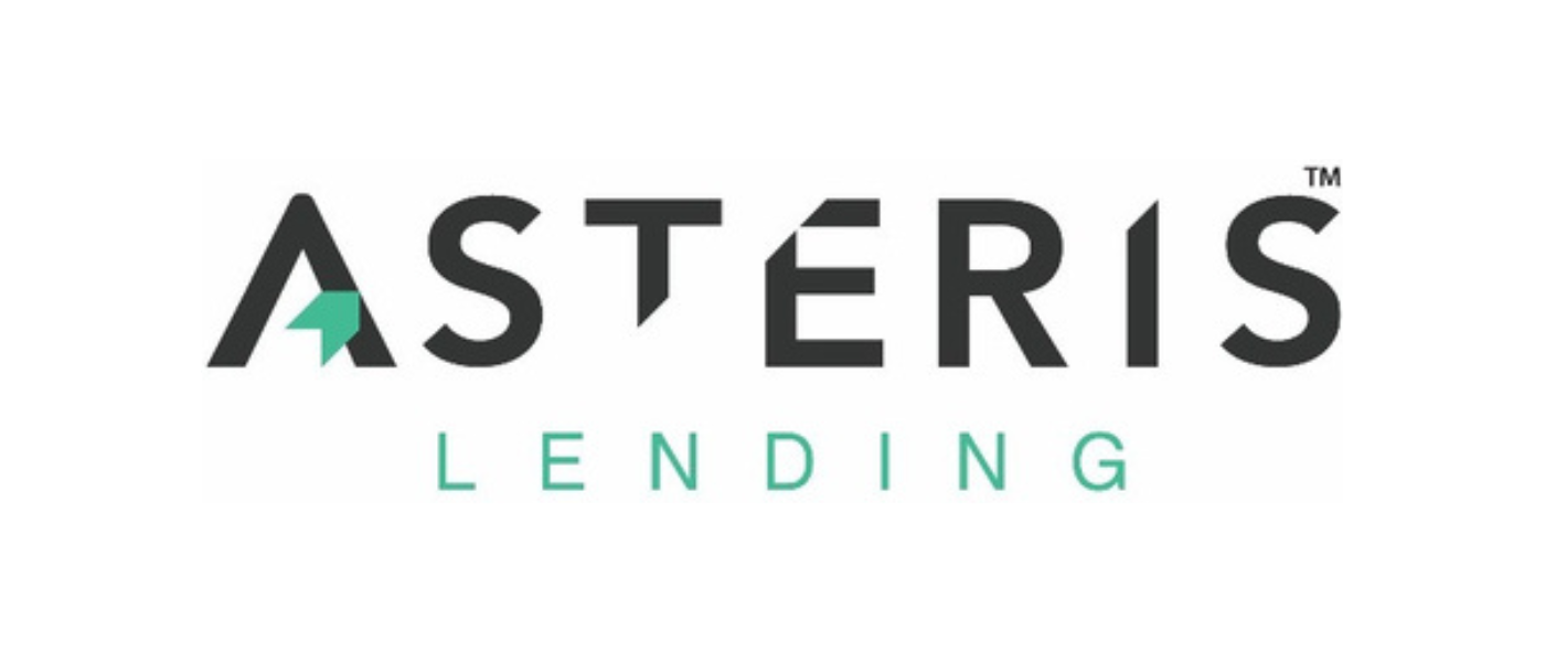 Asteris Lending logo with the word Asteris in black and LENDING in green beneath it.