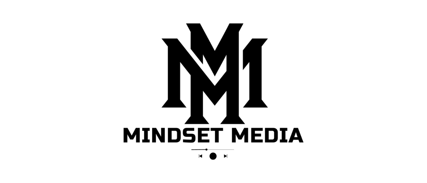 Black logo with stylized M and M letters stacked, below it the words "MINDSSET MEDIA" in bold uppercase letters, all on a white background.