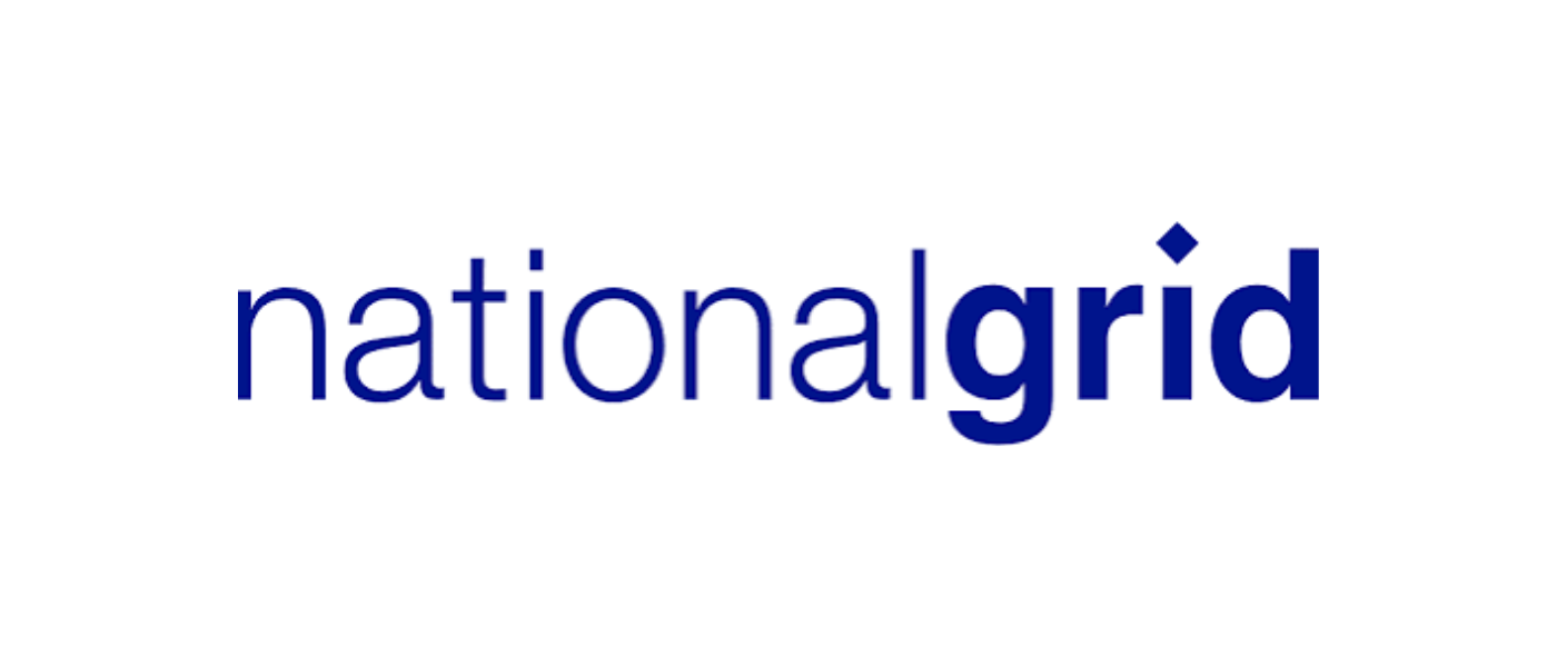 Text that reads 'nationalgrid' in blue on a white background.