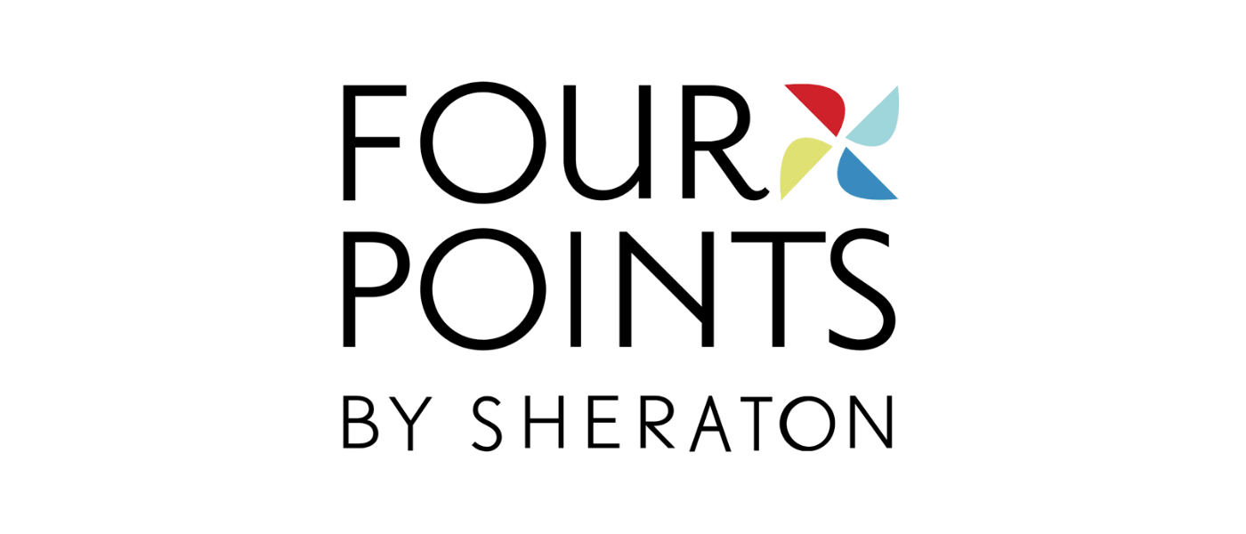 Logo for Four Points by Sheraton with a colorful pinwheel design