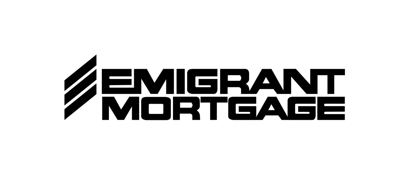 Logo for Emigrant Mortgage with stylized lines and bold black text.