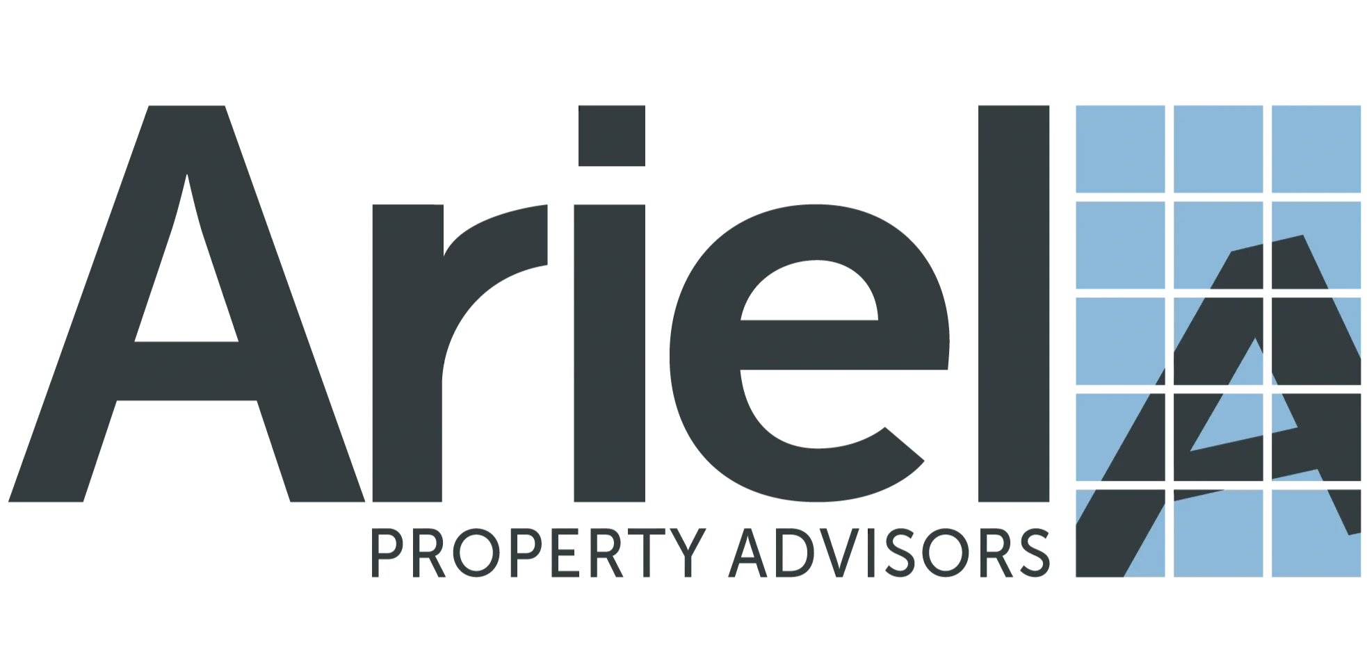 Arie Property Advisors logo with the word 'Arie' in large black text, a graphic of a blue and black city skyline, and the words 'Property Advisors' below.
