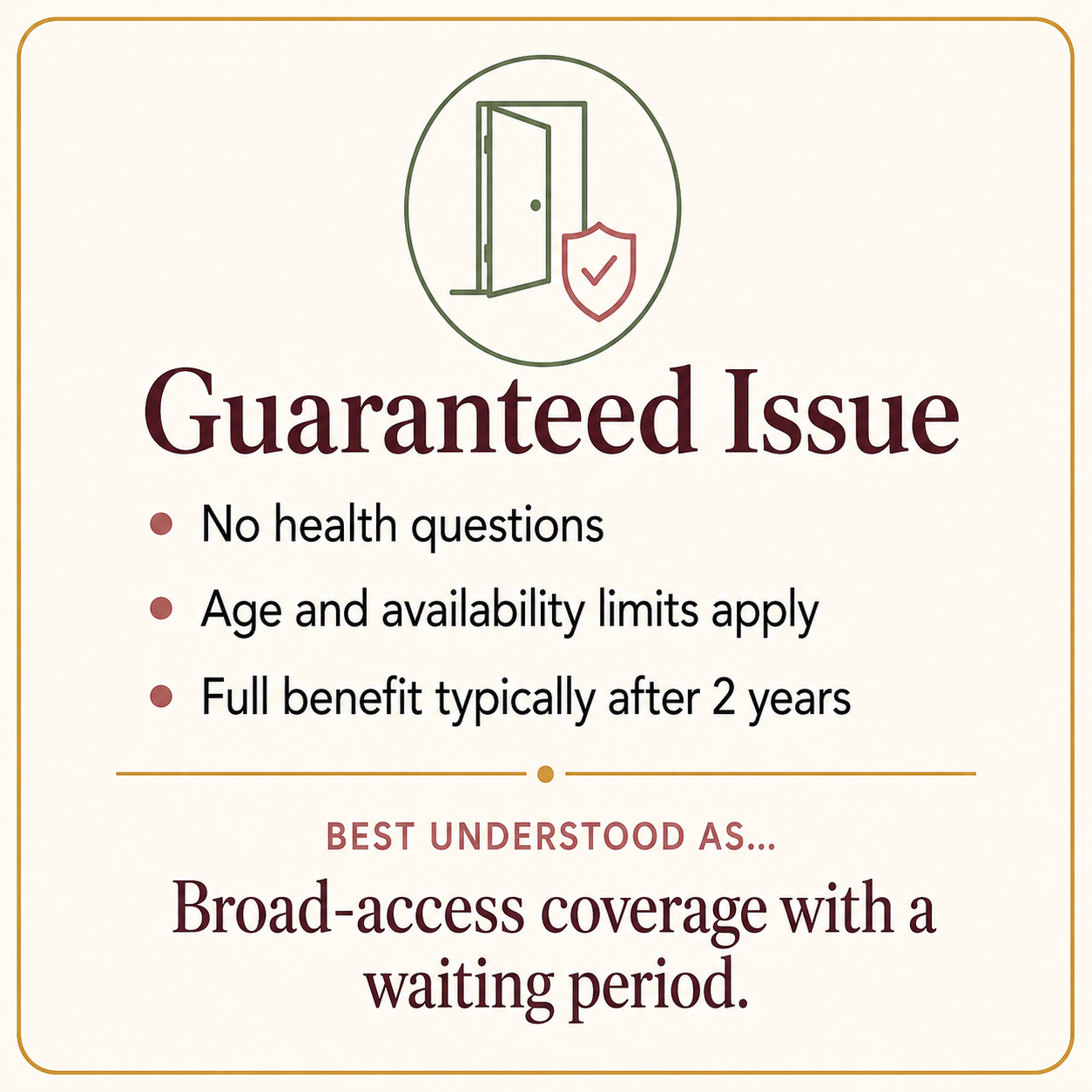 Guaranteed Issue whole life insurance