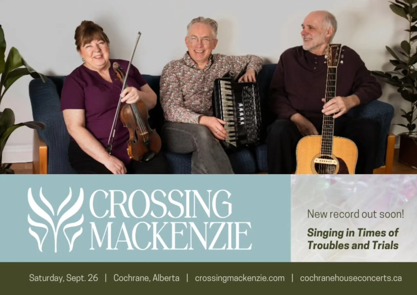 We're excited to be welcoming @crossingmackenzie to play on Saturday September 26! Some of you will recognize Steve and his bandmates from @celtaramusic who played a full show a few years back. Tickets still are available if you're interested, and th