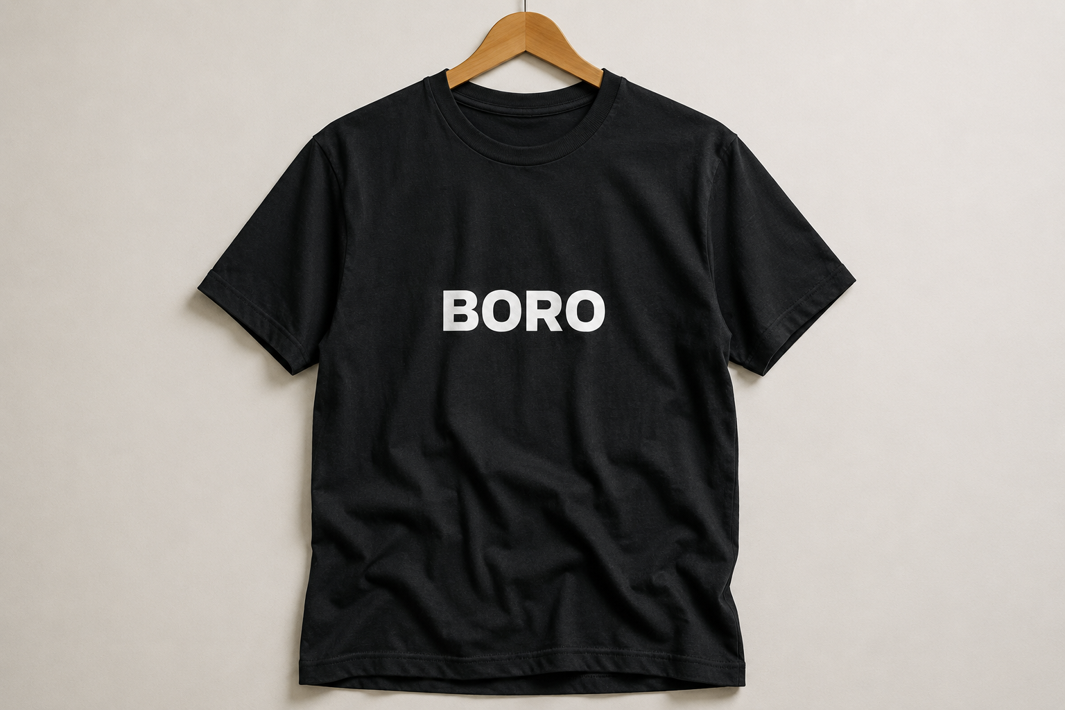 T shirt Black with white lettering