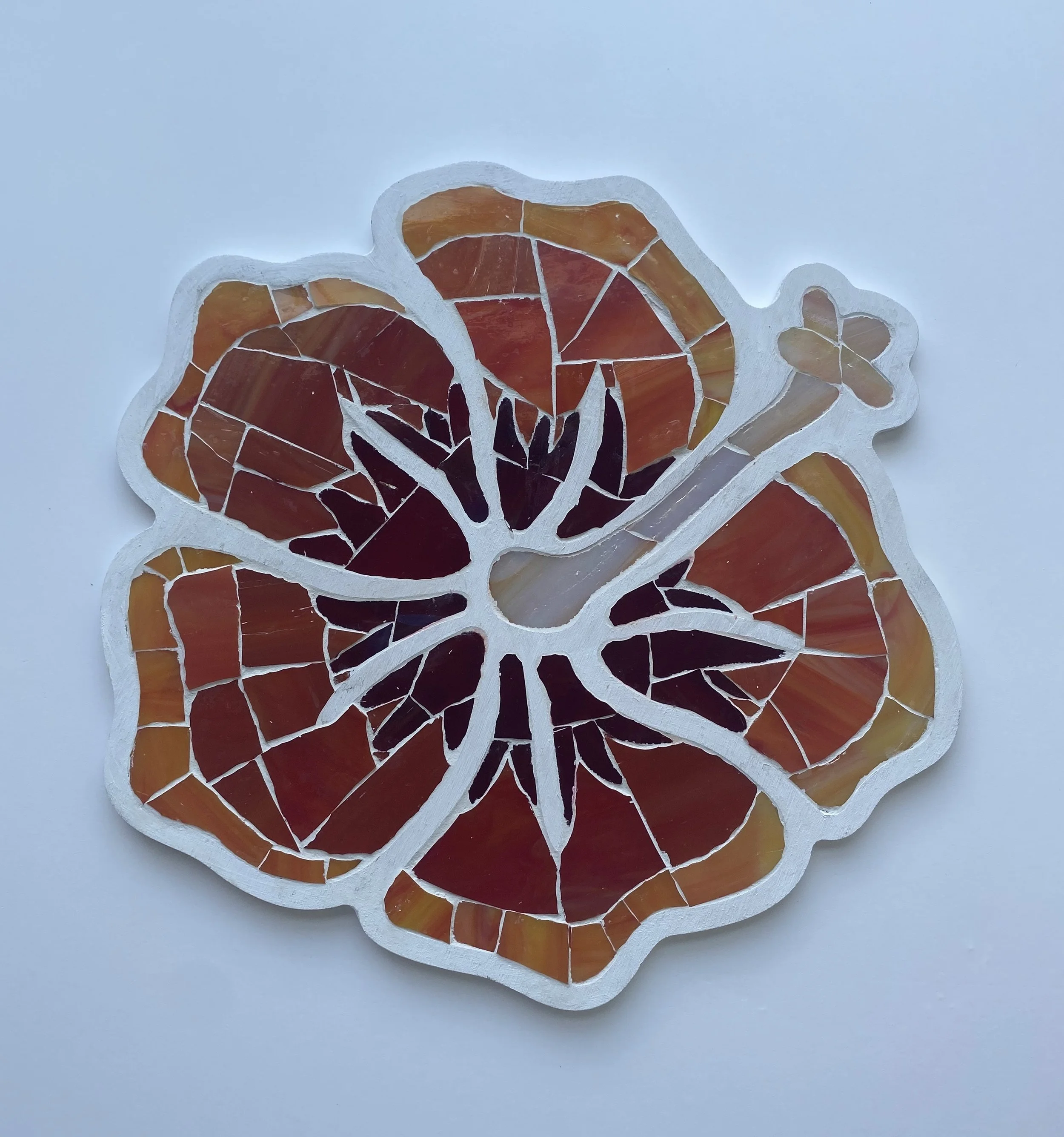 Mosaic in Shaped Wood Frame