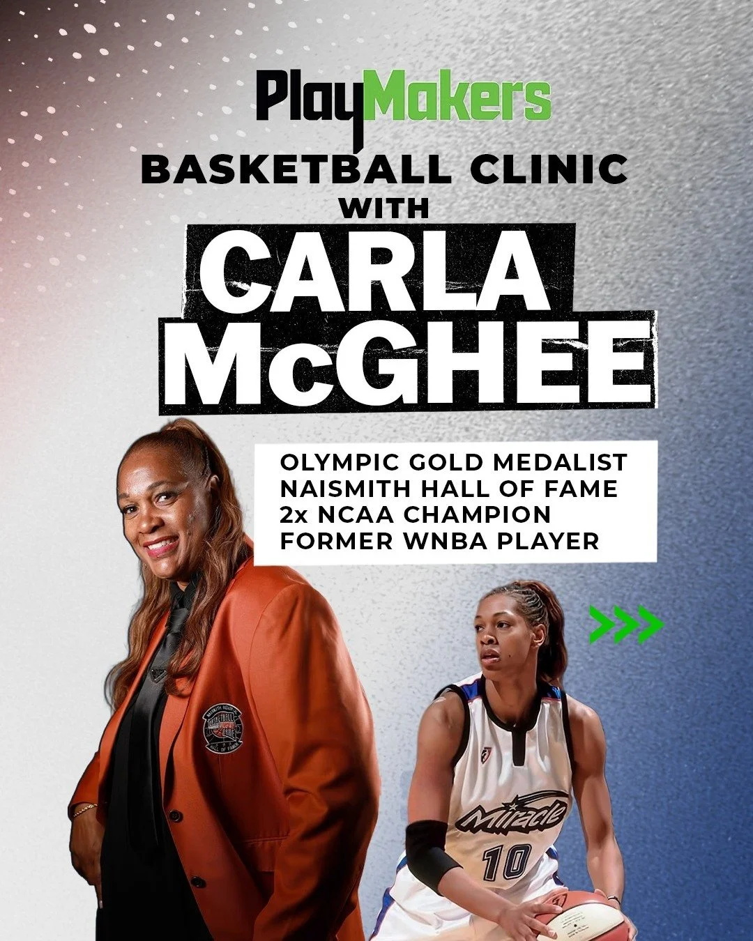 We&rsquo;re excited to welcome Olympic gold medalist and Naismith Basketball Hall of Famer Carla McGhee for a special youth basketball clinic in West Linn!

Carla has won at every level of the game, from two NCAA National Championships at Tennessee t