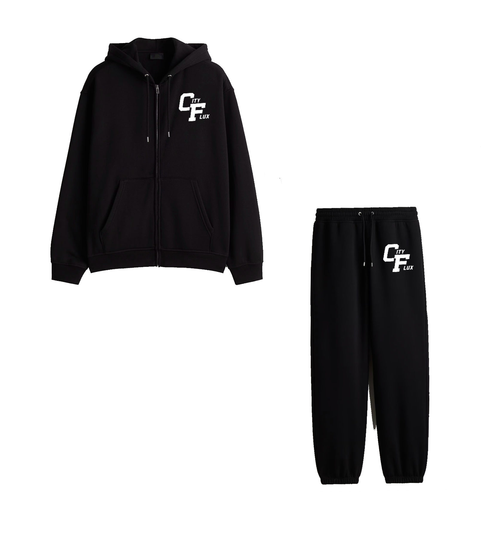 City Flux Sweat Suit (Black/White)