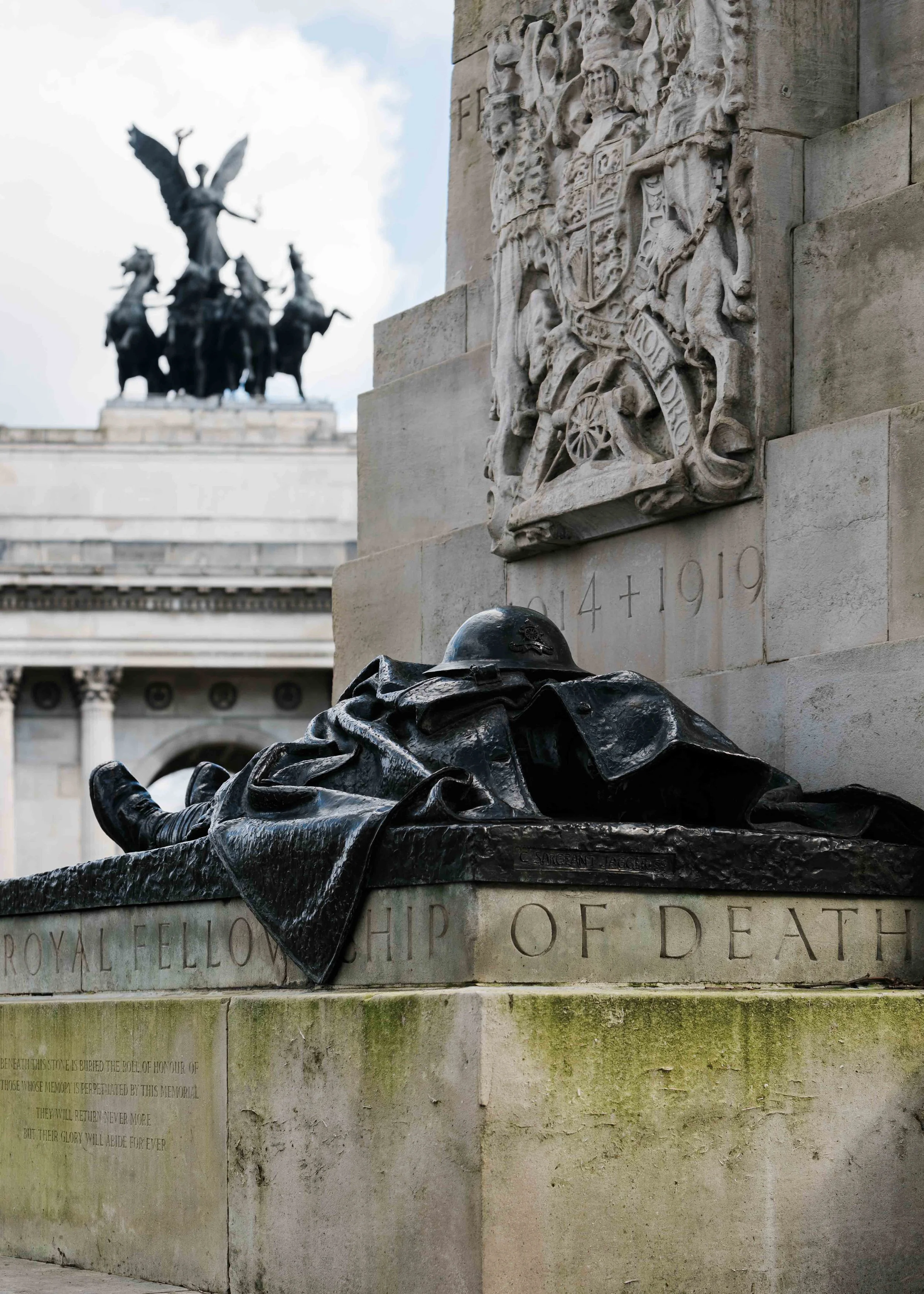 Two statues in Hyde Park Corner, London