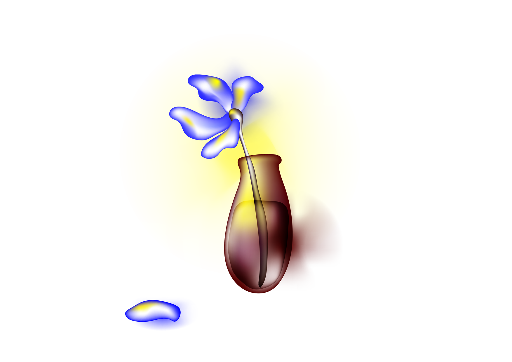 Blue Flower in a Vase