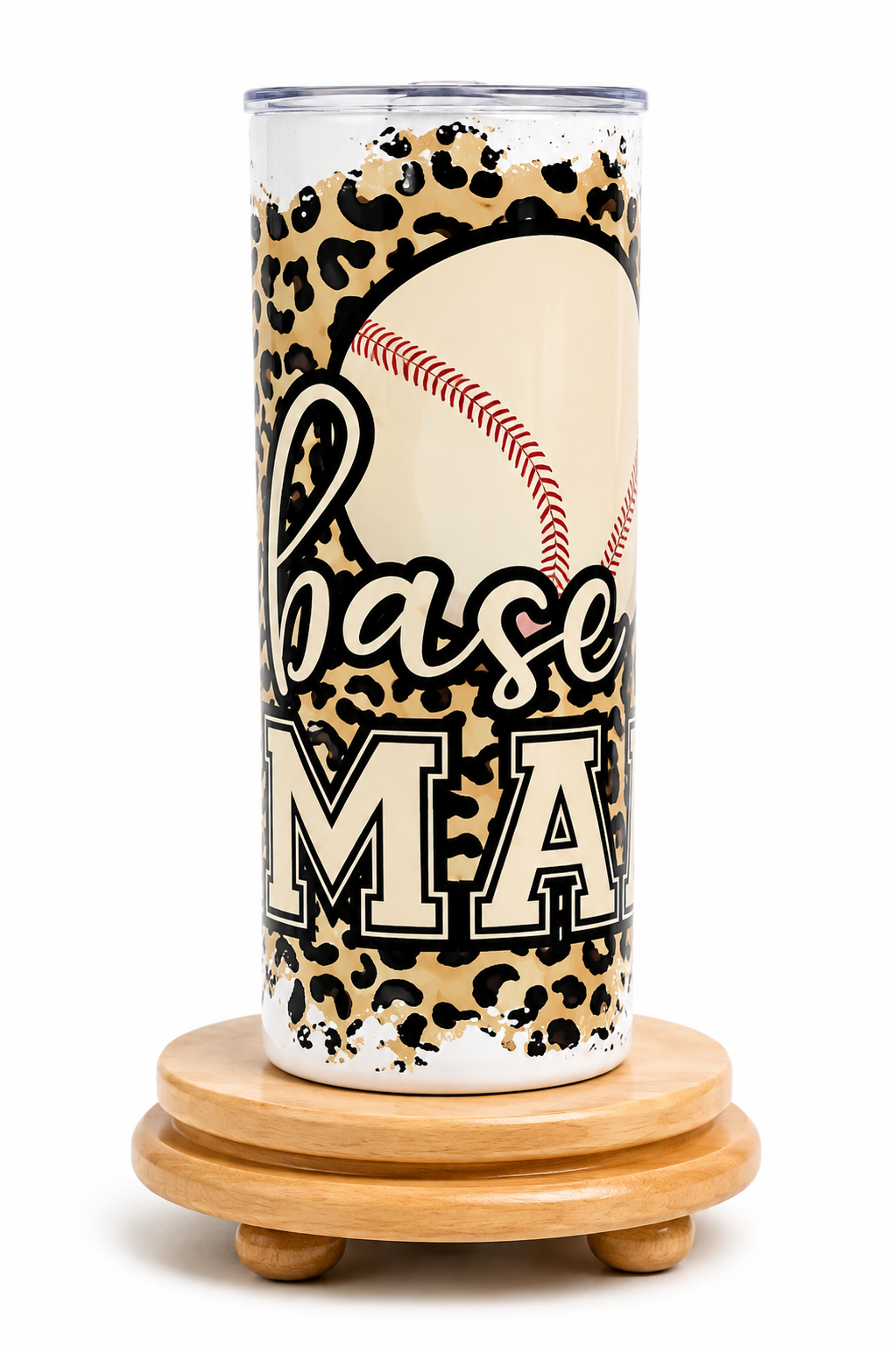 Baseball momma leopard print