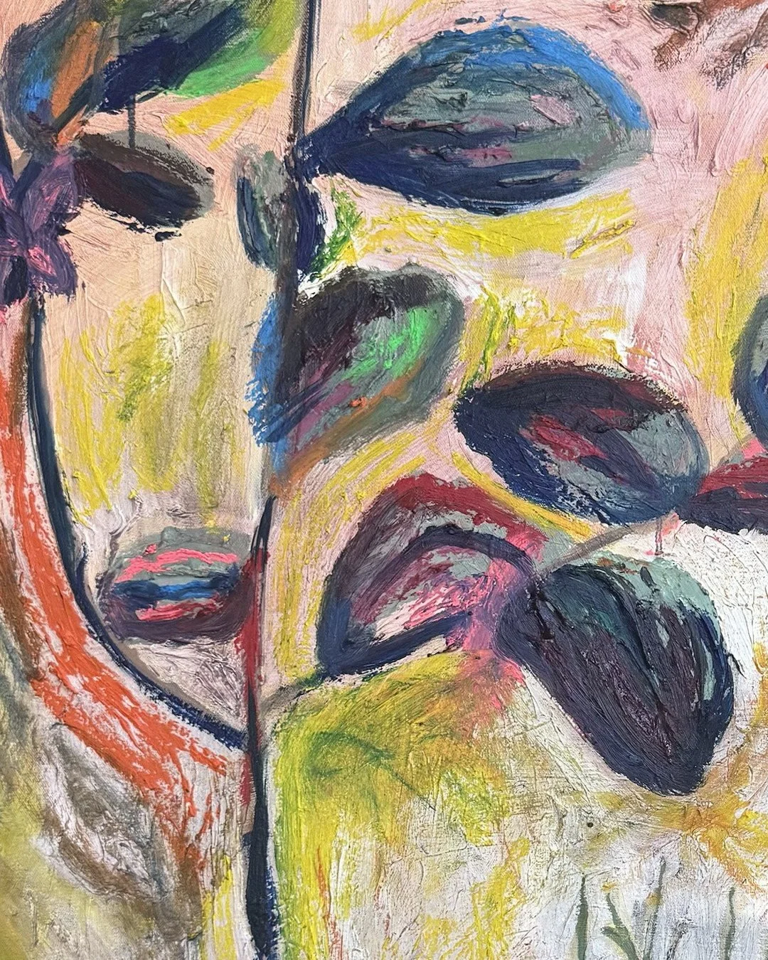 Additional view of Full Sun, a floral oil painting by Erin Smith