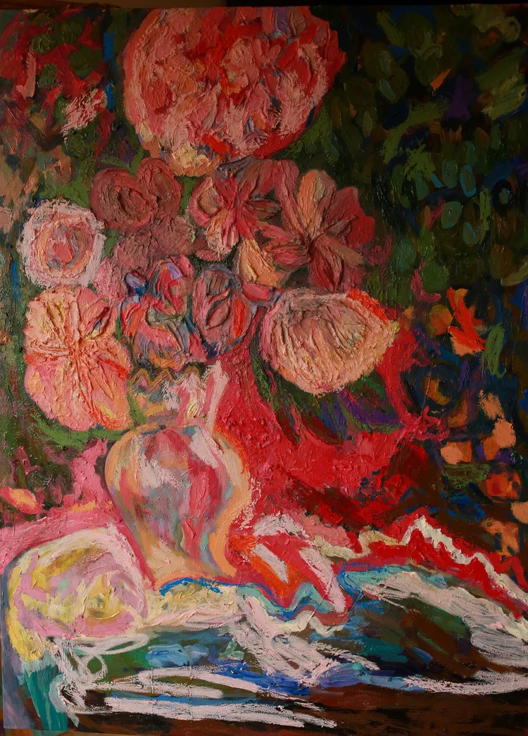 Seen / Unseen, 48 × 36 inch oil on canvas by Erin Smith, 2025