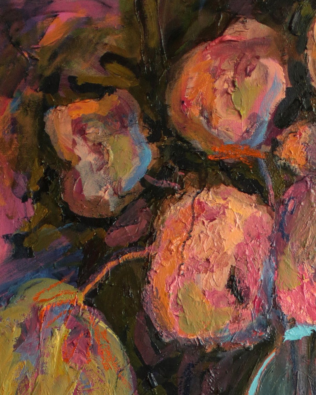 Additional view of Sitting Still, a floral oil painting by Erin Smith
