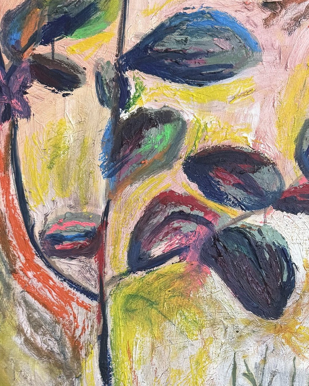 Additional view of Full Sun, a floral oil painting by Erin Smith