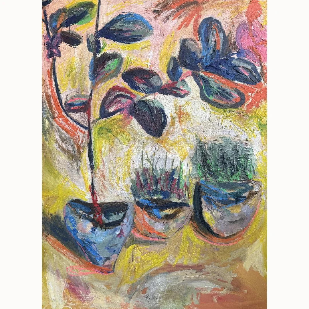 Full Sun, a 48 × 36 inch floral oil painting on canvas by Erin Smith, 2026