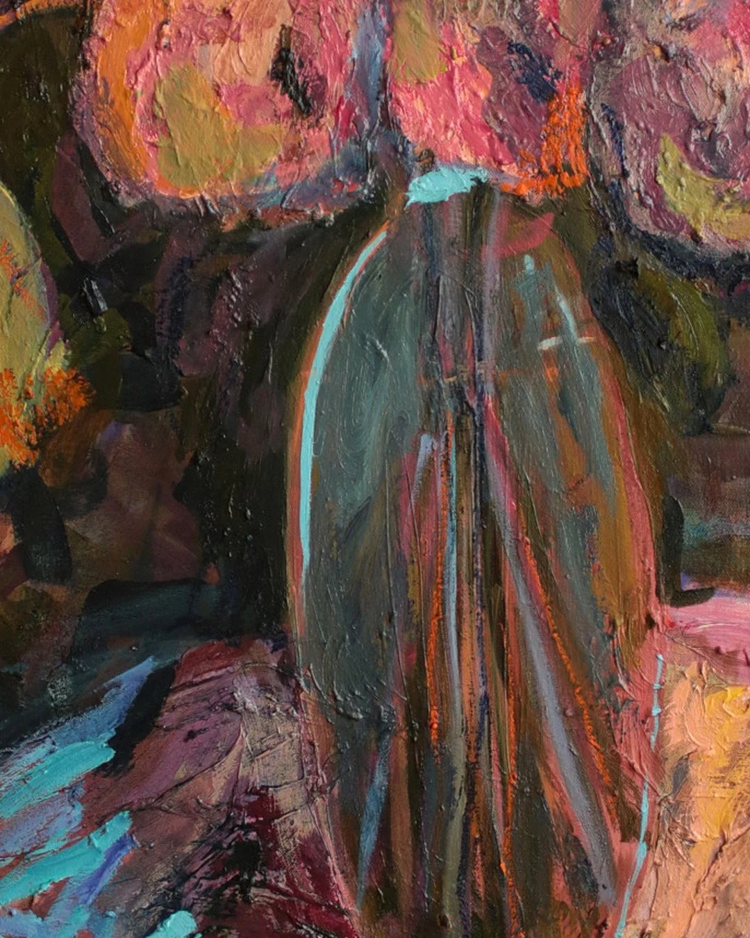 Additional view of Sitting Still, a floral oil painting by Erin Smith