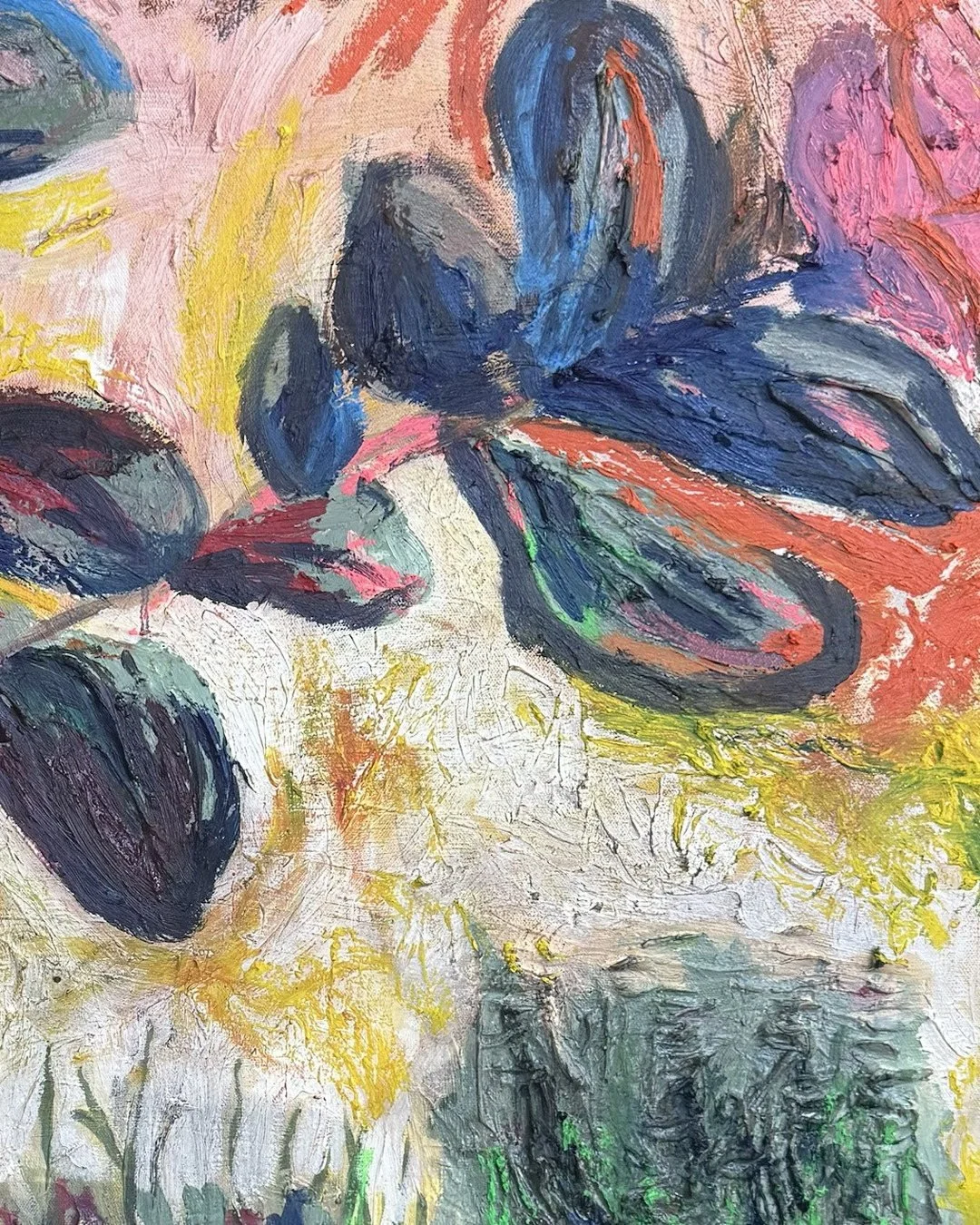 Additional view of Full Sun, a floral oil painting by Erin Smith
