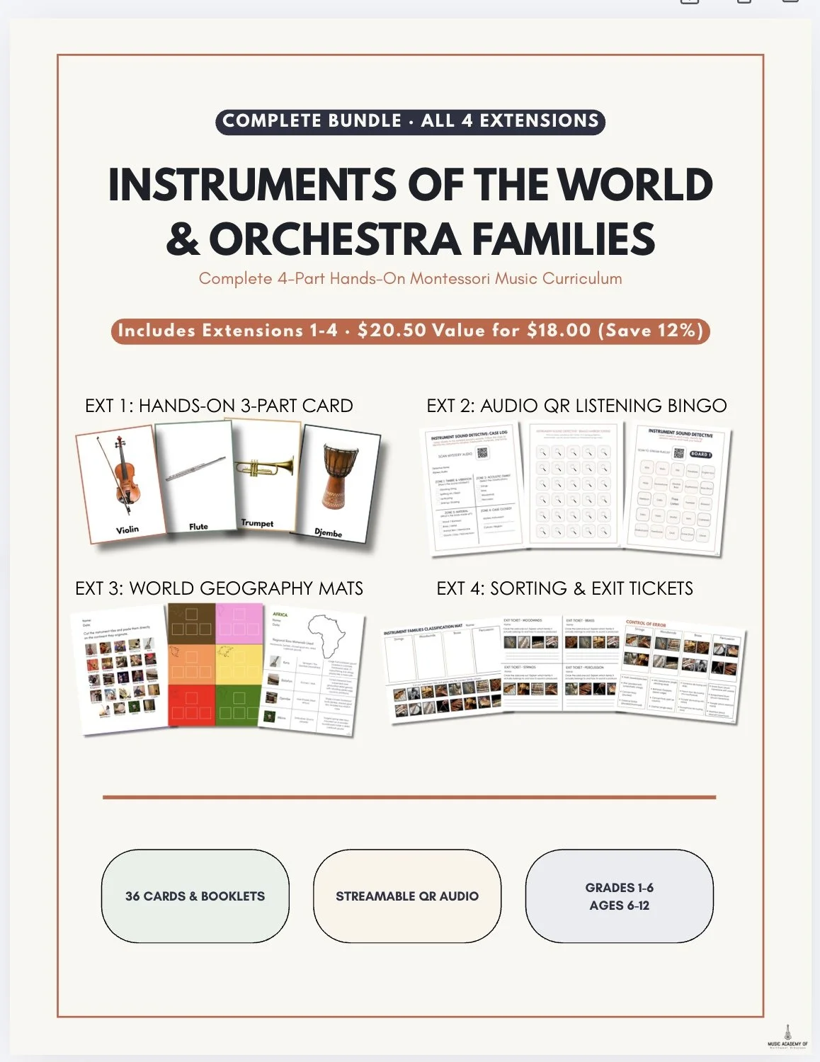 Instruments of the World & Orchestra Families Unit Bundle