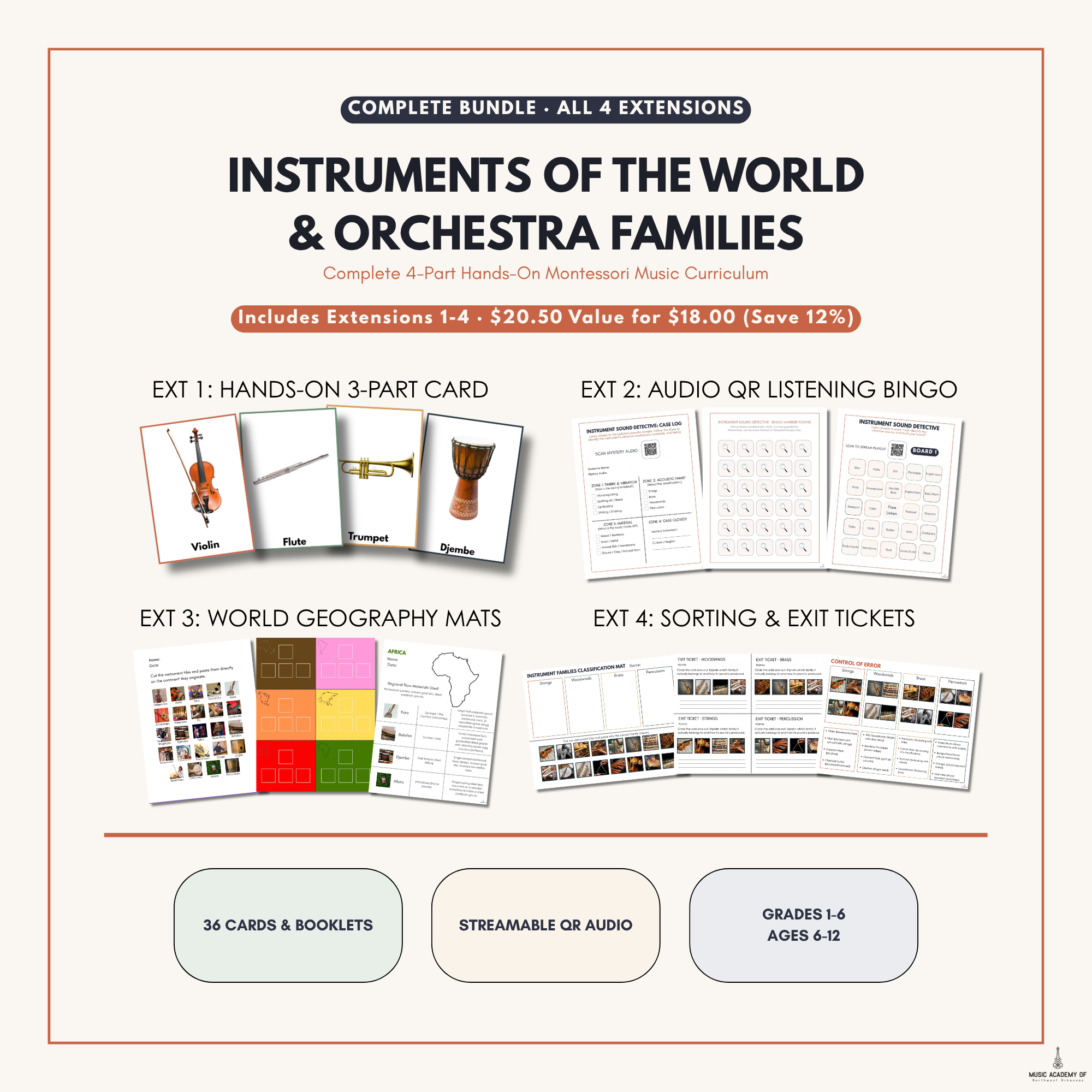 Instruments of the World & Orchestra Families Unit Bundle