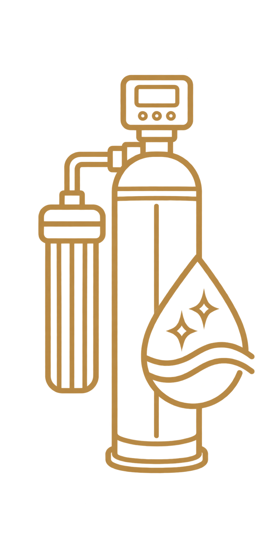 Outline drawing of a rocket with a spaceship-like top, with a control panel at the top, a flame or explosion effect on the side, and some stars.