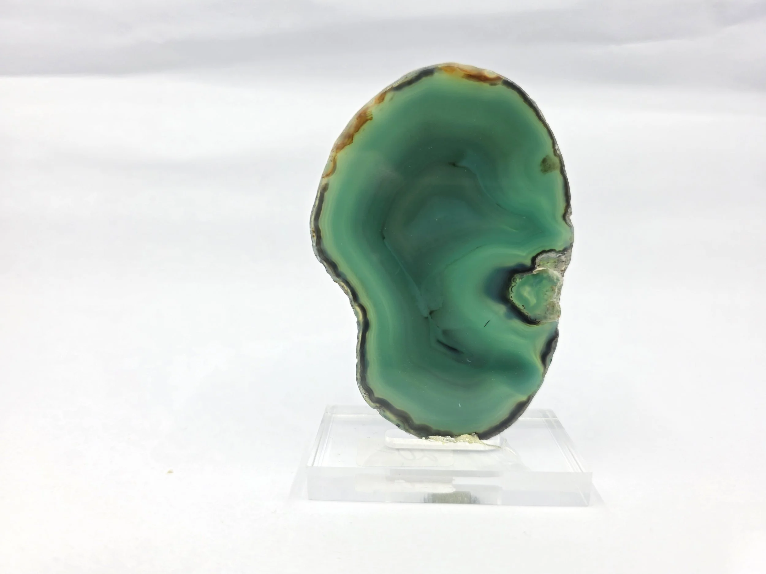 Natural Dyed Agate Slice on Acrylic Stand
