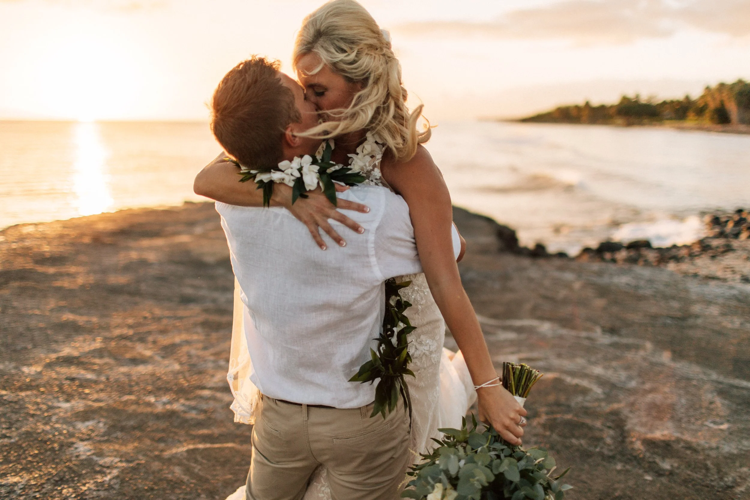 by Stefan and Audrey - Bride wearing natural airbrush makeup for an intimate Maui elopement