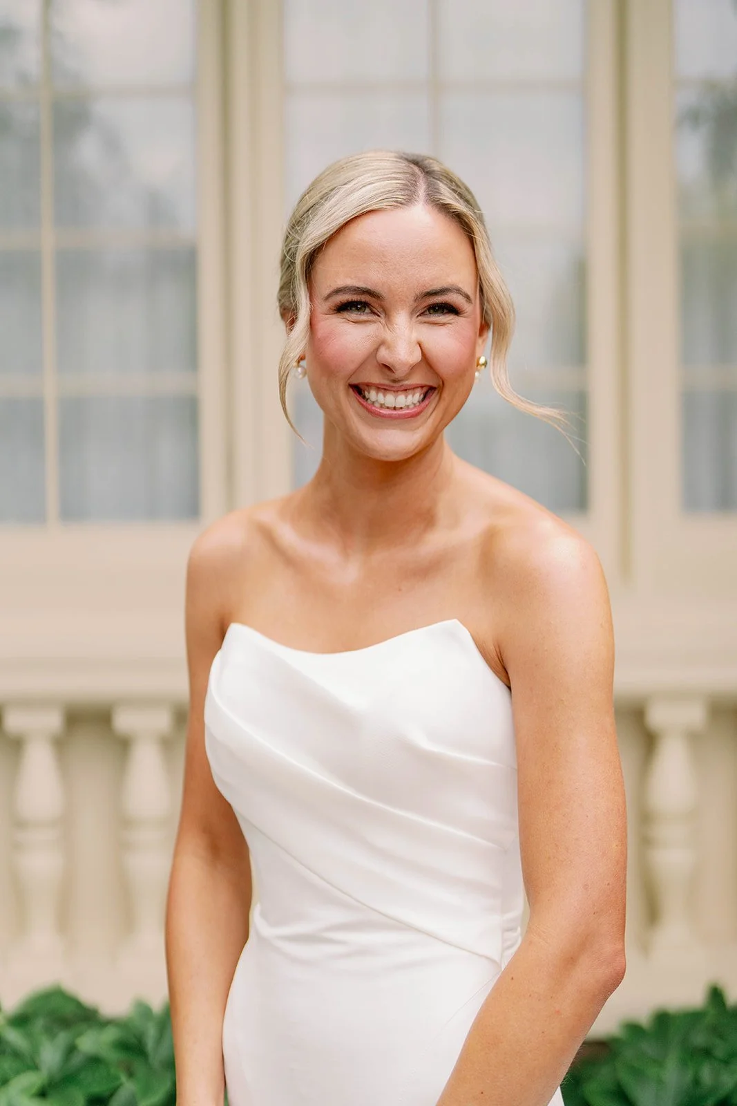 by Smith Co - Bride wearing romantic bridal hair and natural makeup in Northwest Washington