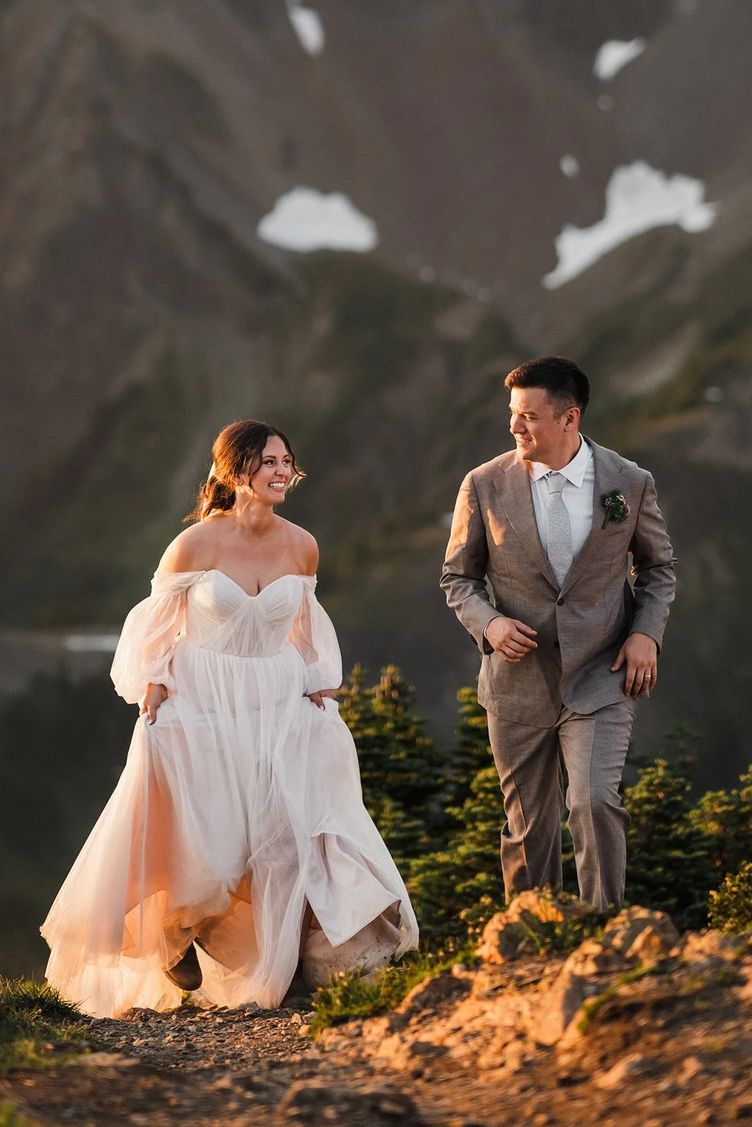 by Between the Pines - Lynden Washington bride wearing soft bridal hair and natural makeup