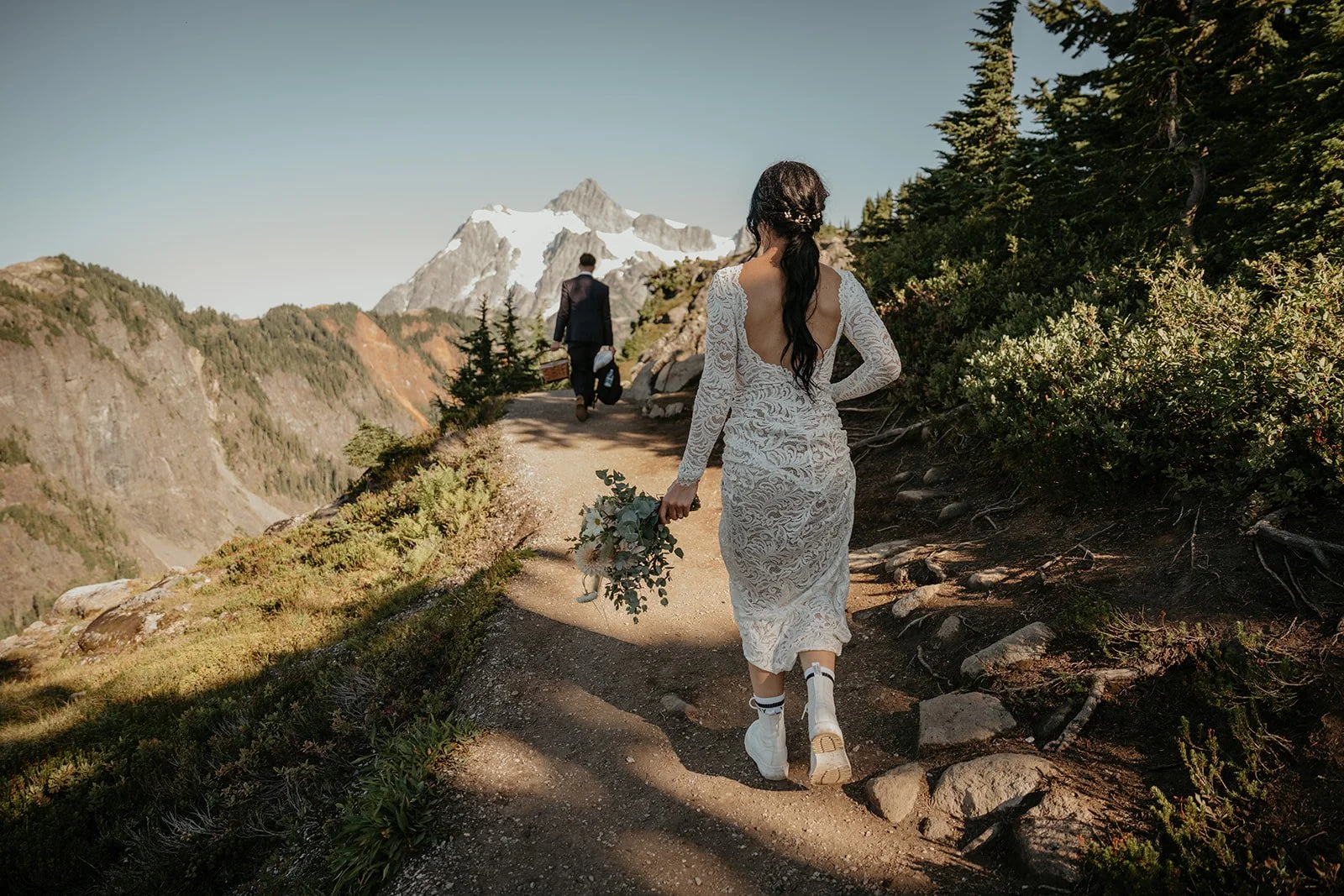 by Taylor Denton - Northwest Washington bride wearing effortless bridal hair and natural makeup