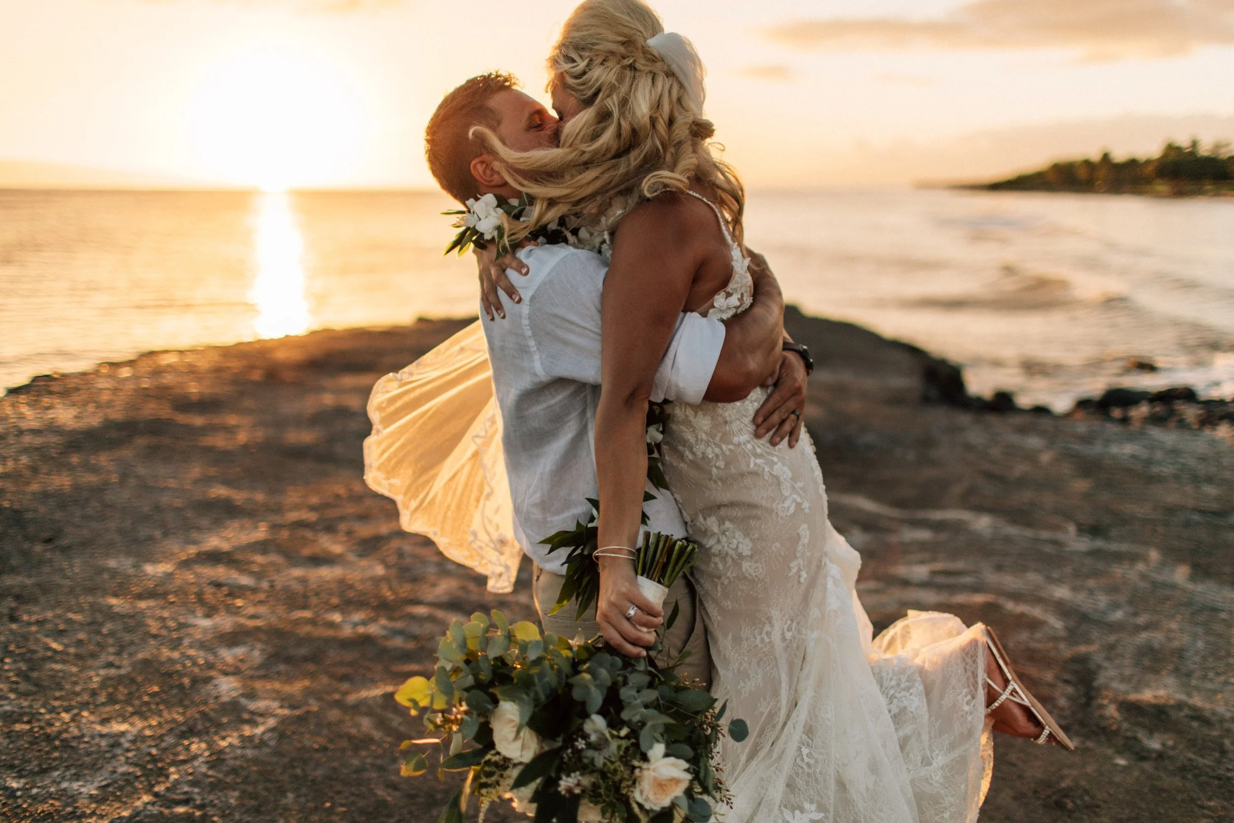 by Stefan and Audrey - Bride wearing natural airbrush makeup for an intimate Maui elopement