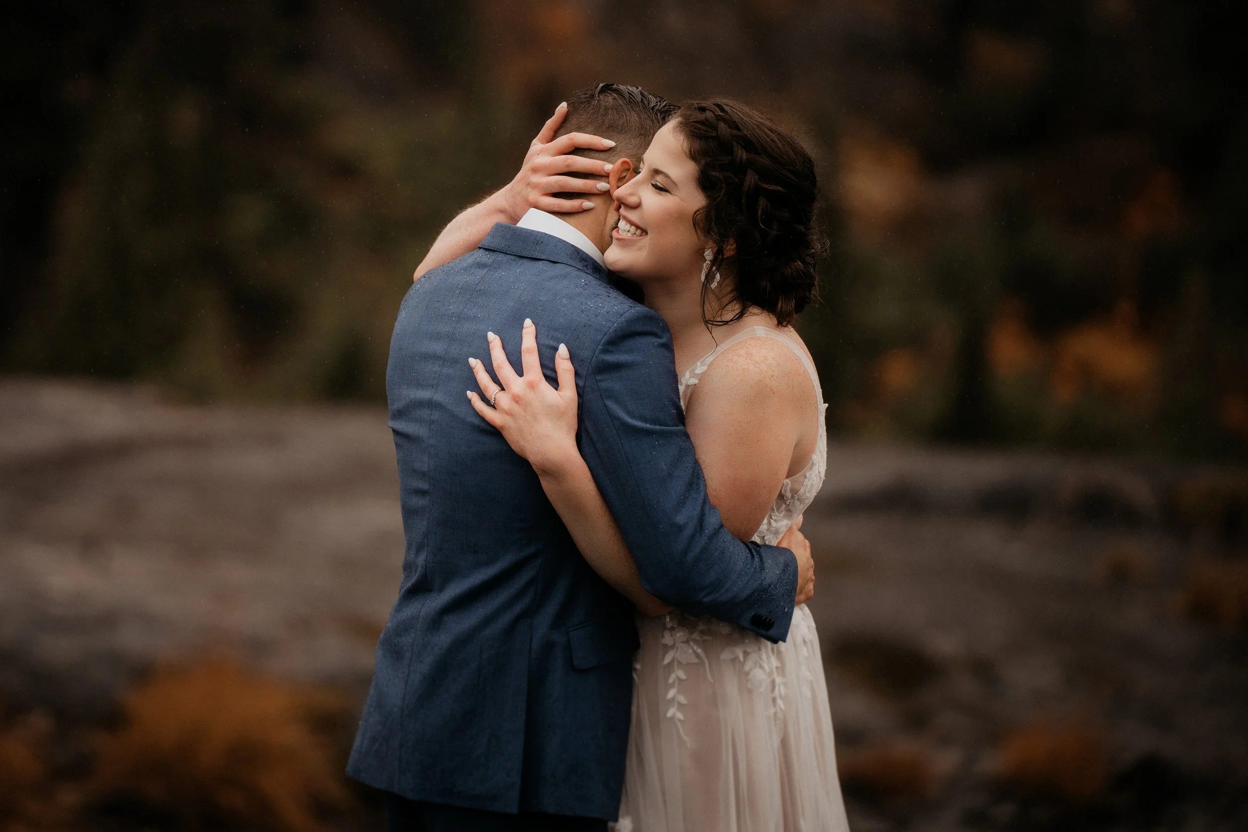 by Rylee & Co - Bride wearing soft wedding hair and airbrush makeup during a Mt. Baker elopement