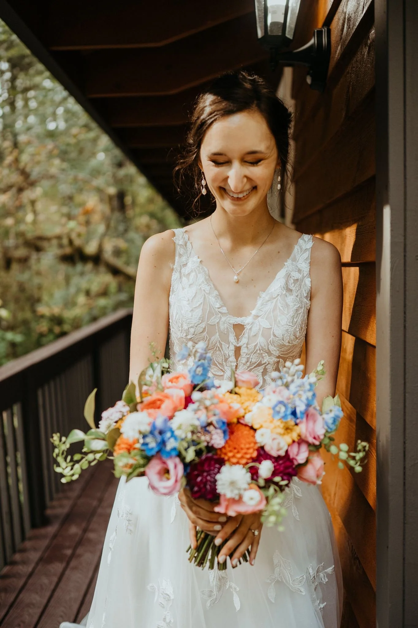 by Wilderpines - Lynden Washington bride wearing soft bridal hair and natural makeup
