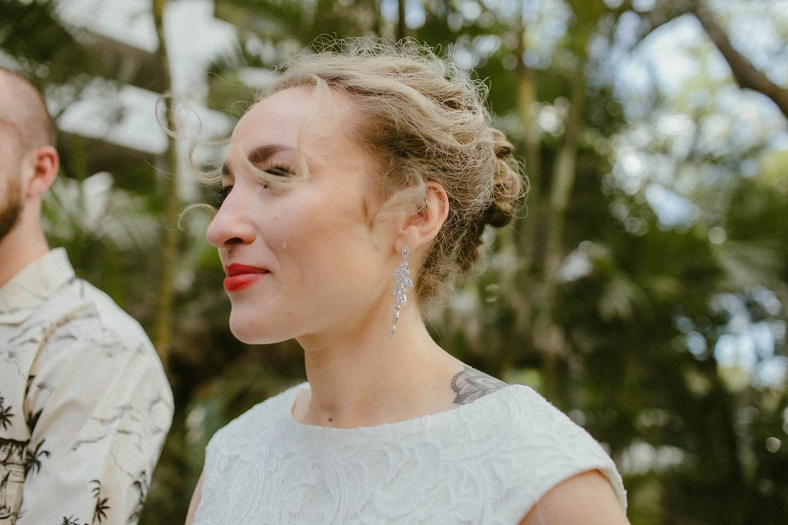 by Demri Rayanne - Bride with effortless hair and natural makeup during a Maui Beach elopement