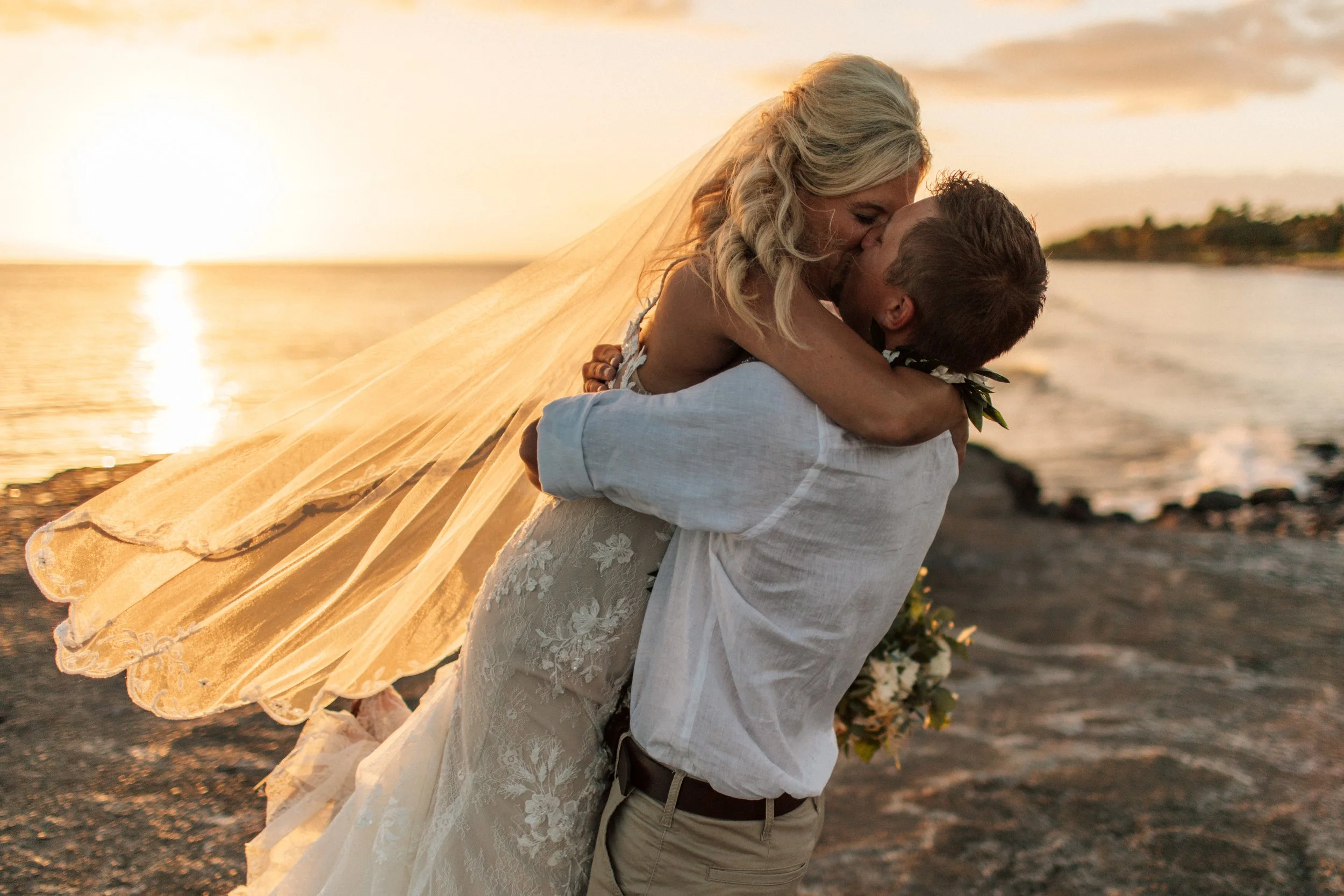 by Stefan and Audrey - Bride wearing natural airbrush makeup for an intimate Maui elopement