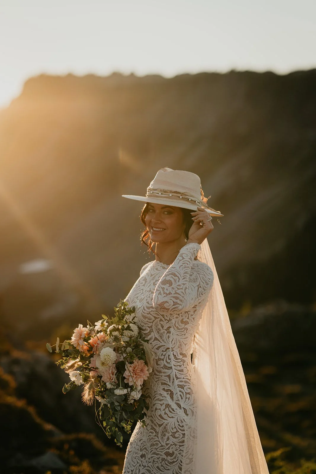 by Taylor Denton - Northwest Washington bride wearing effortless bridal hair and natural makeup