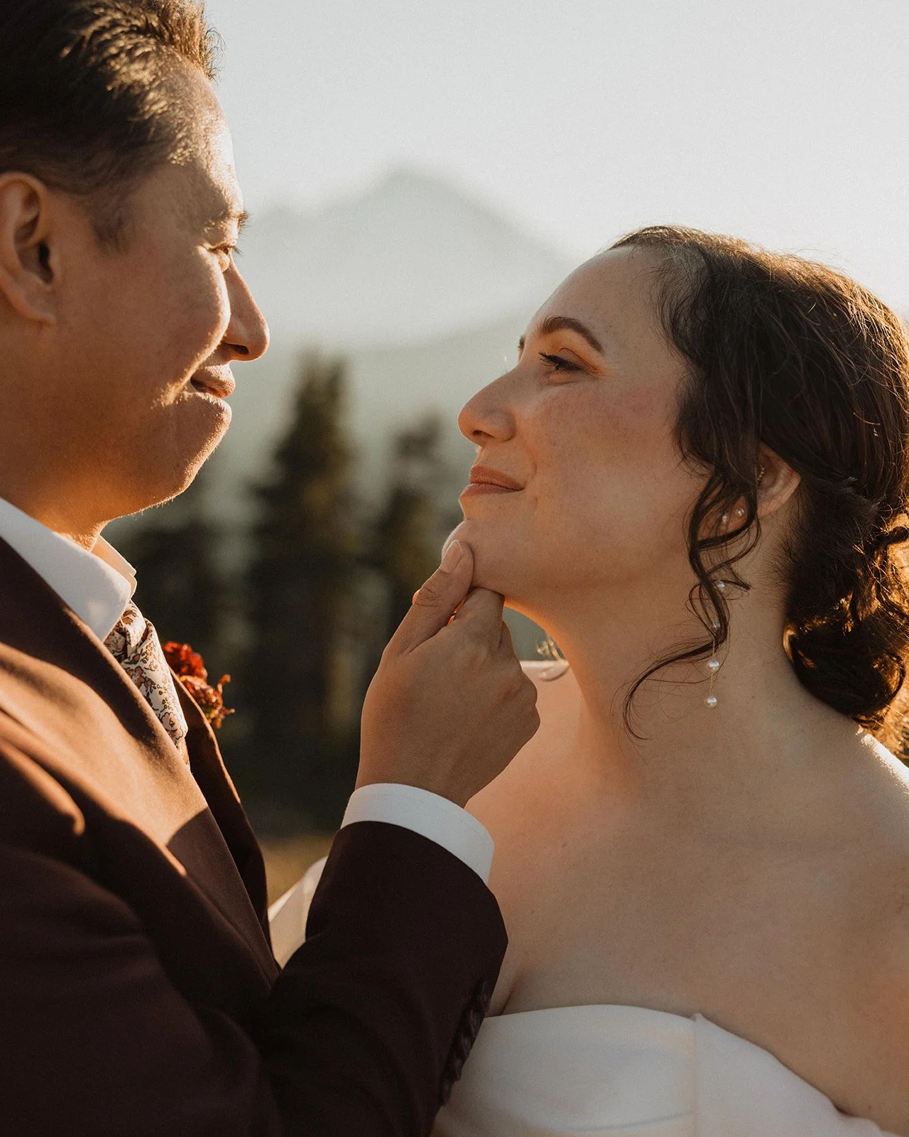 by In the Alpenglow - Bride with effortless hair and natural makeup during a Washington mountain elopement