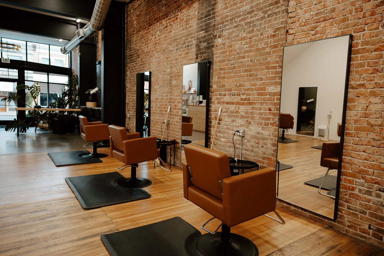 Elevated salon interior at Symmetrie Studios in Lynden, Washington