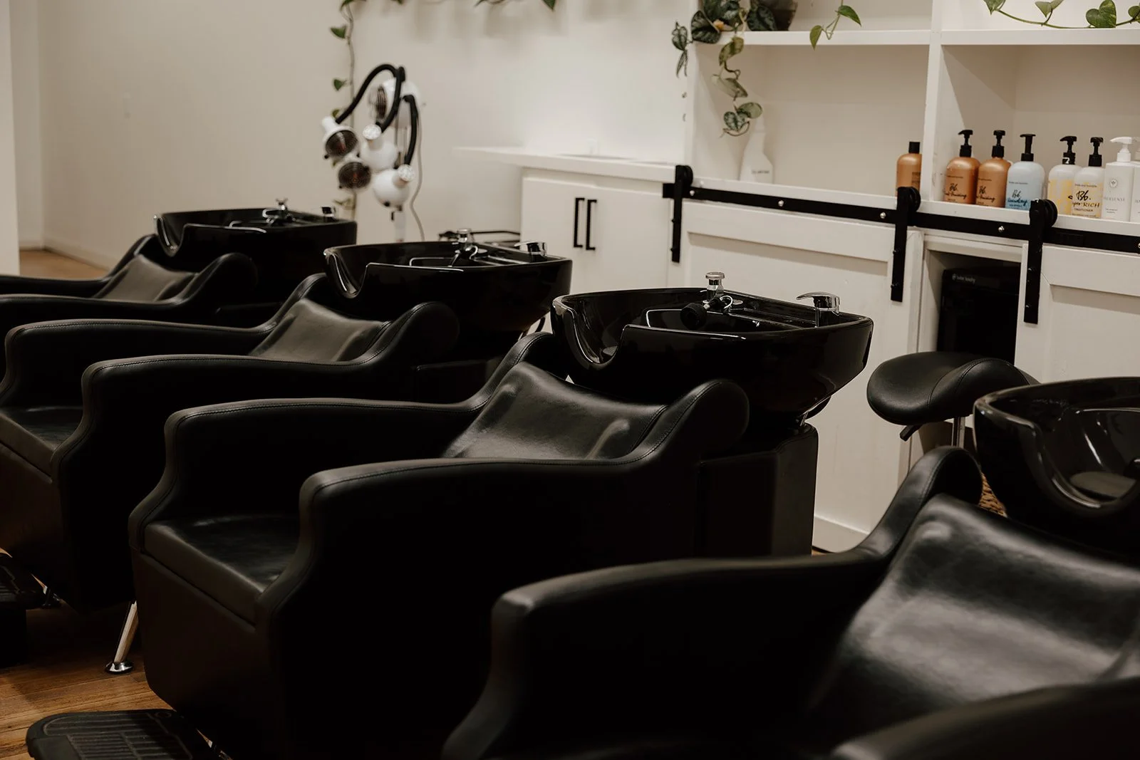 Interior of Symmetrie Studios, an elevated beauty studio in Northwest Washington