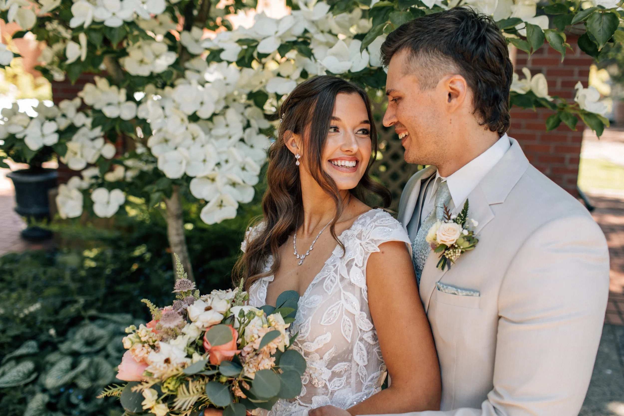 by Stefan and Audrey - Bridal hairstylist creating an effortless wedding hairstyle for a Washington bride