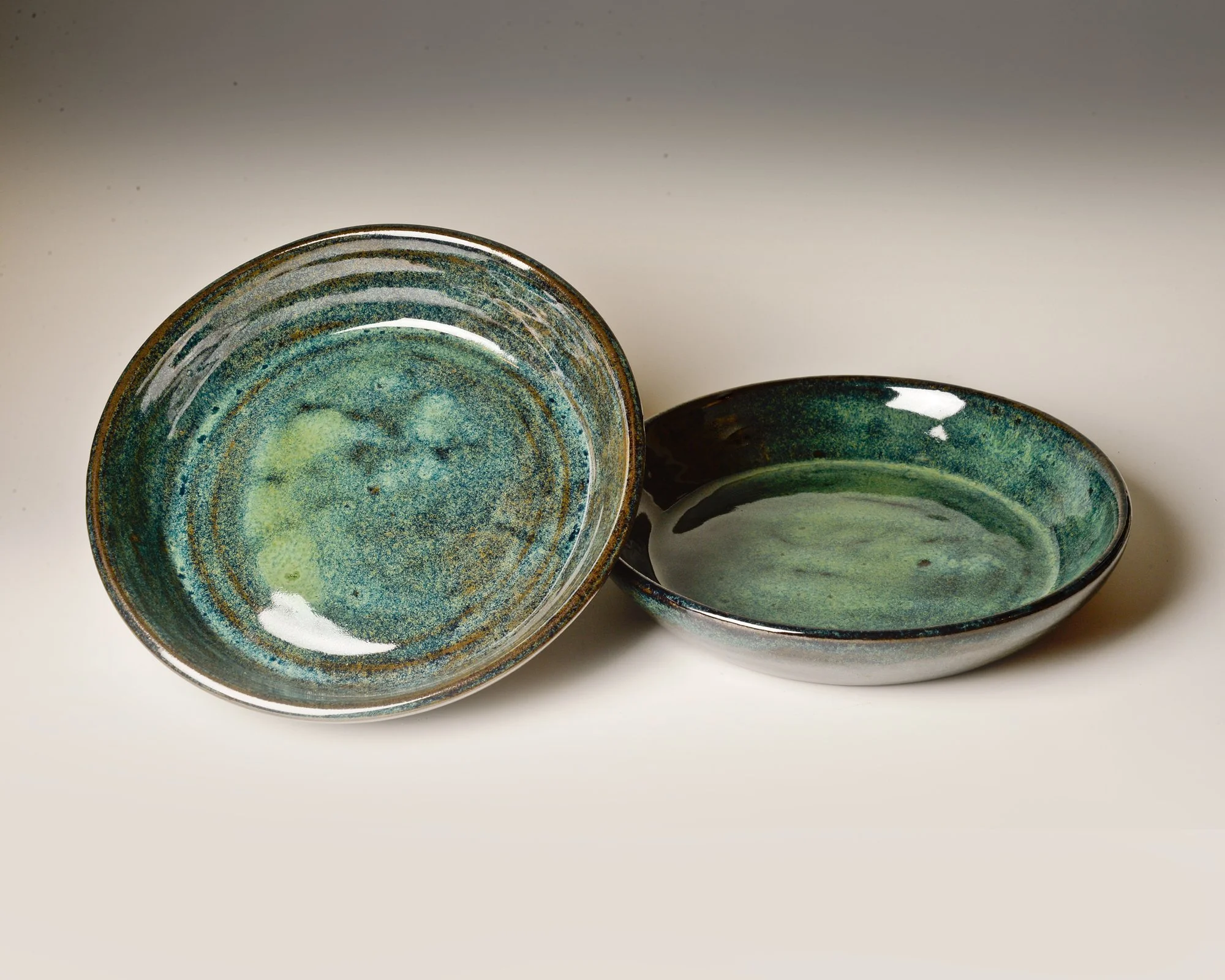 Deep Green Blate or Pasta Bowl