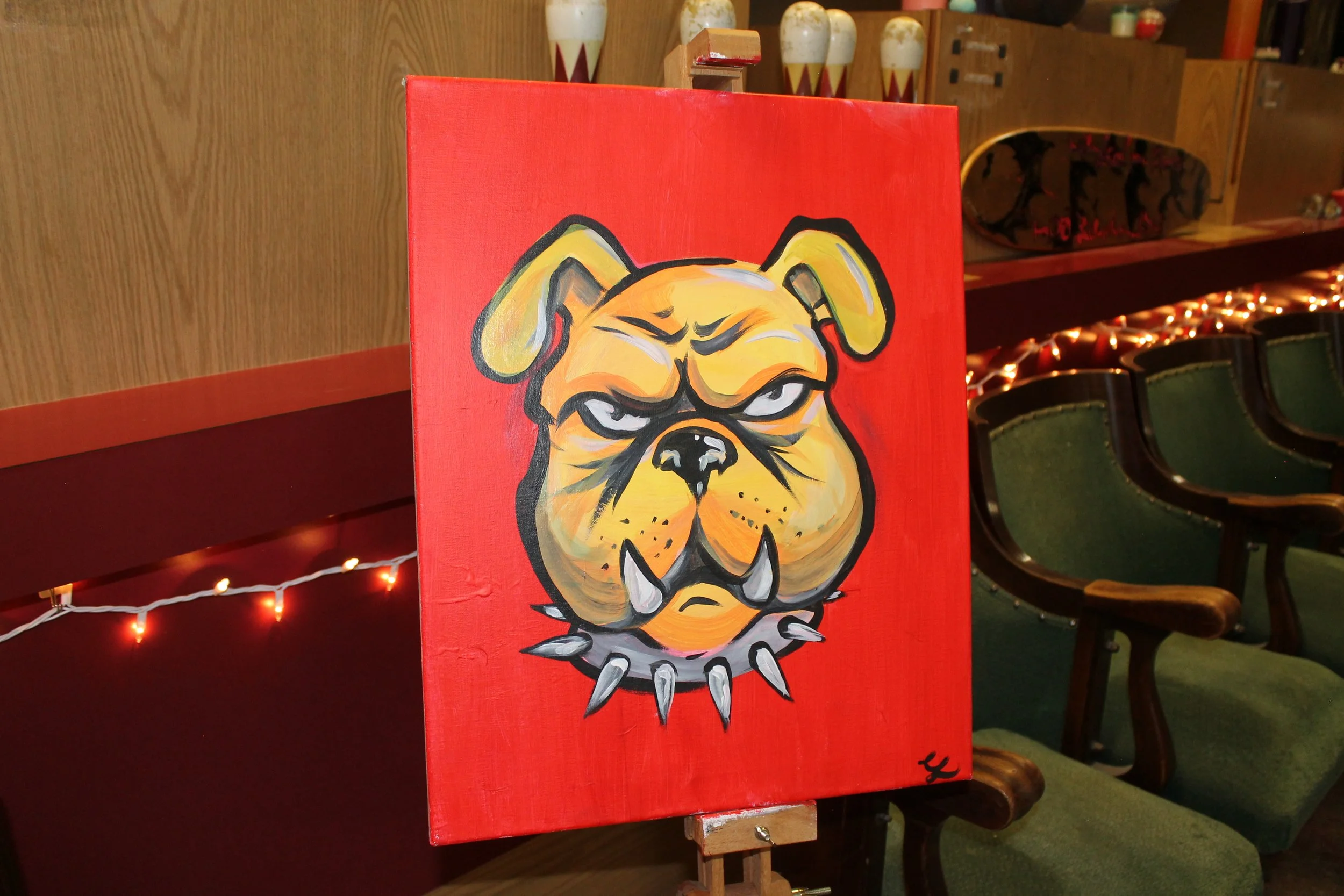 Bulldog Pride - Guided Acrylic Painting